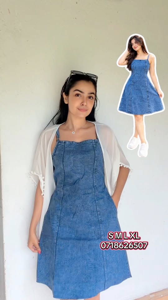Signature Denim Pinafore & Chiffon Shrug